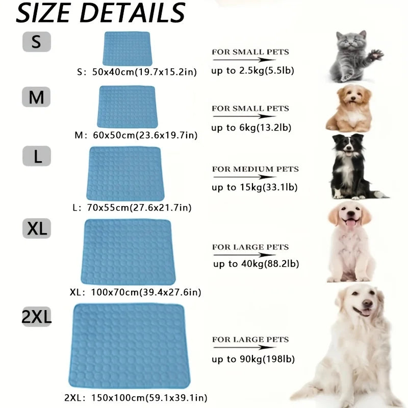 CoolNest™ Gel Cooling Mat – Summer Ice Pad Blanket for Dogs & Cats