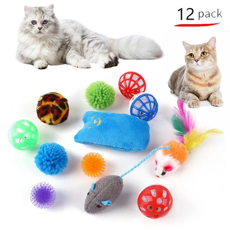 PurrPlay™ Cat Toy Set – Wands, Mice, Balls & More