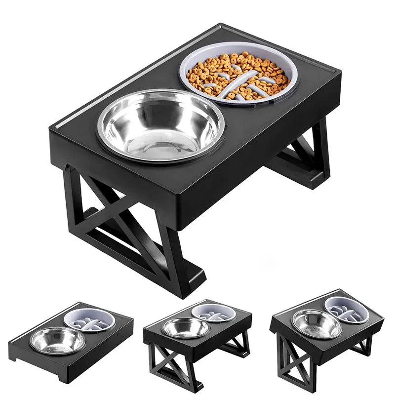 ElevateMate™ Adjustable Raised Dog Bowl Set
