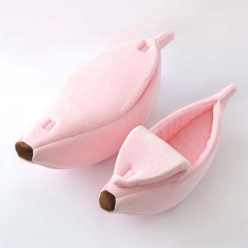 NanaNap™ Banana Cat Bed – Soft & Silly Hideaway for Cats & Small Pets