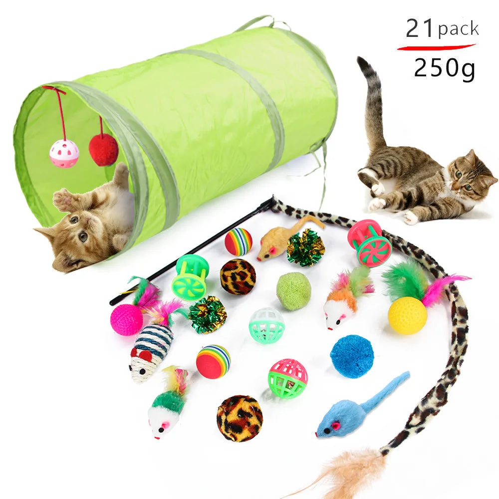 PurrPlay™ Cat Toy Set – Wands, Mice, Balls & More
