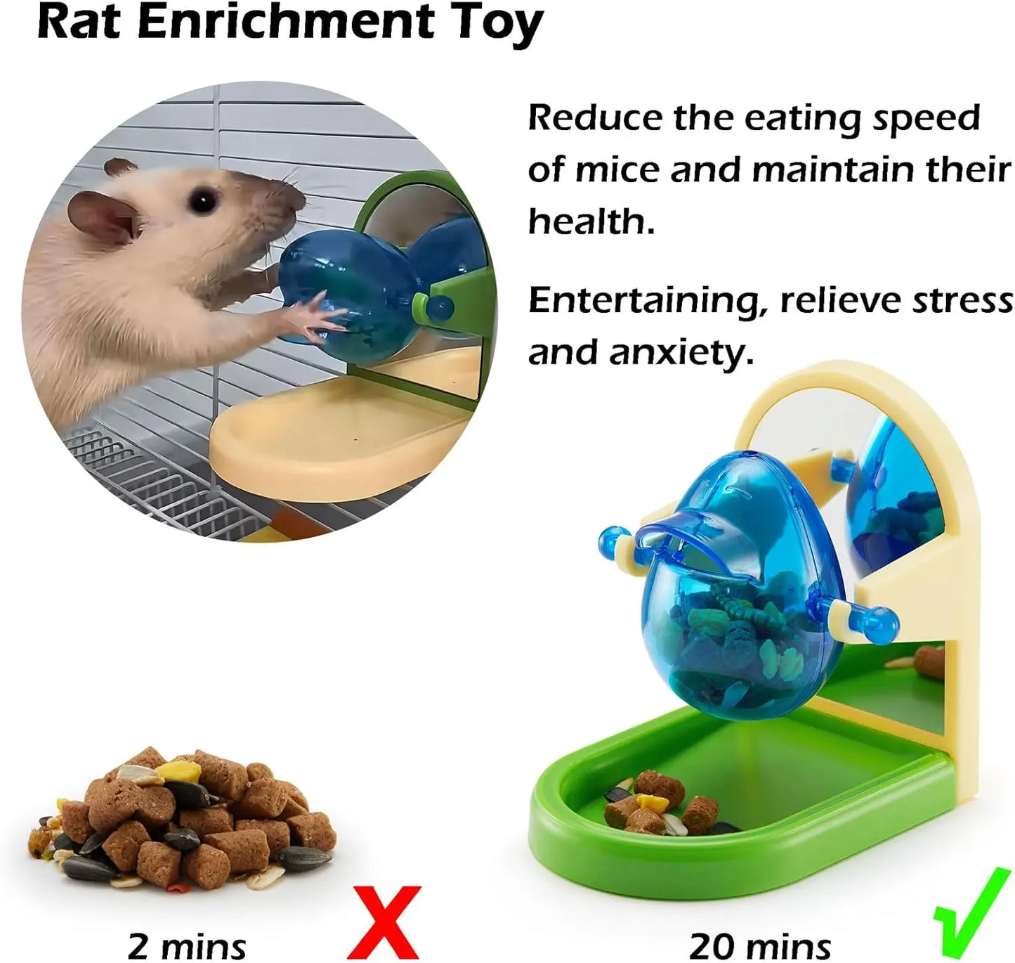 Smart Snacker Foraging Puzzle – Enrichment Toy for Rats & Small Pets
