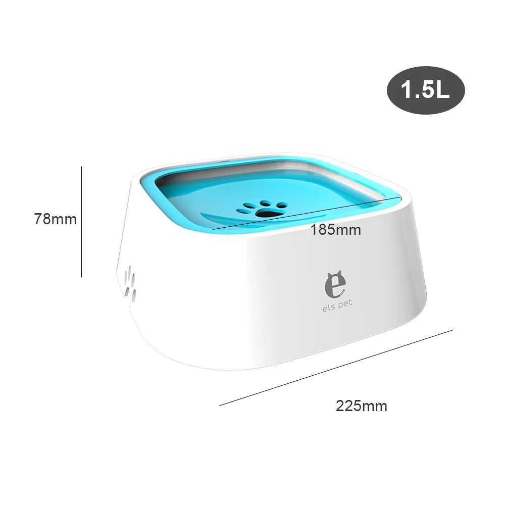 SipSmart™ No-Spill Pet Water Bowl – 1.5L Floating Dish for Dogs & Cats