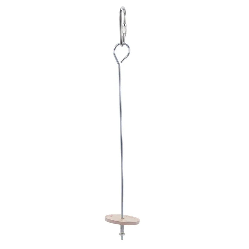 SnackSkewer™ Stainless Steel Fruit Holder – Hanging Cage Treat Toy for Birds