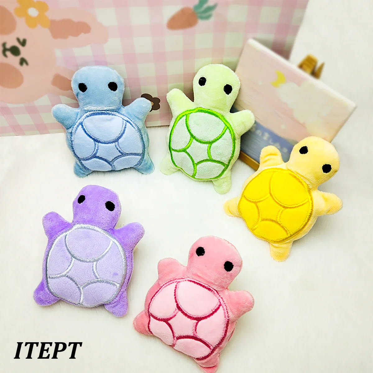Tiny Turtle™ Squeaky Plush – Teething Toy for Puppies & Small Dogs
