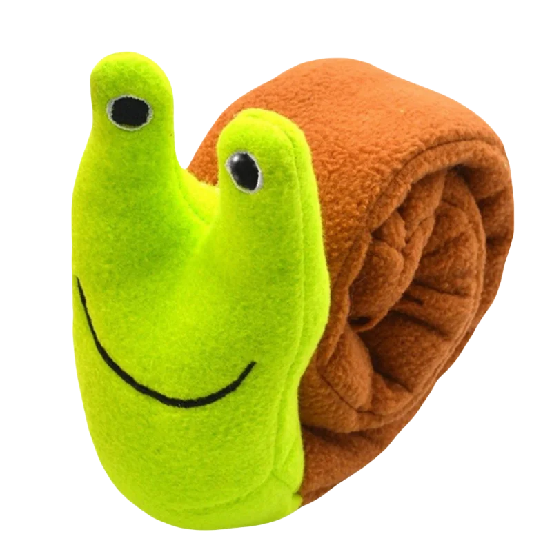 SnailSniff™ Plush Puzzle Feeder – Interactive Squeaky Toy for Dogs & Puppies