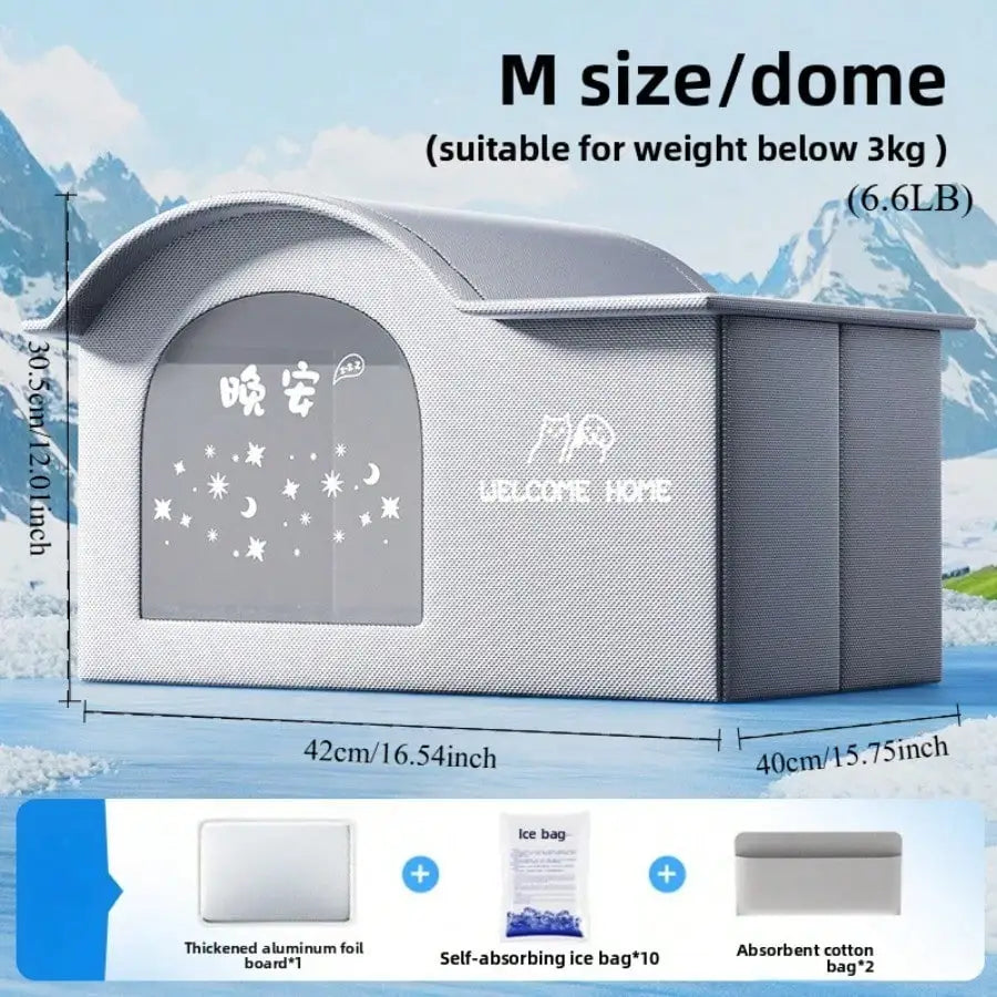 ChillPup™ Summer Cooling Pet House – Breathable Ice Bed for Cats & Small Do