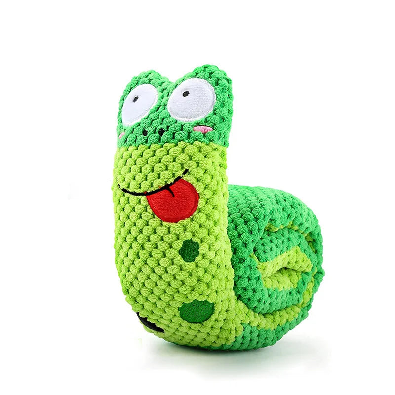 SnailSniff™ Plush Puzzle Feeder – Interactive Squeaky Toy for Dogs & Puppies