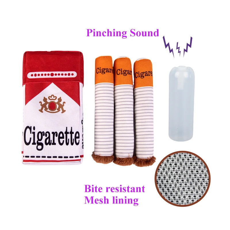 PuffPal™ Plush Cigar Squeak Toy – Funny Chew Toy for Dogs & Puppies