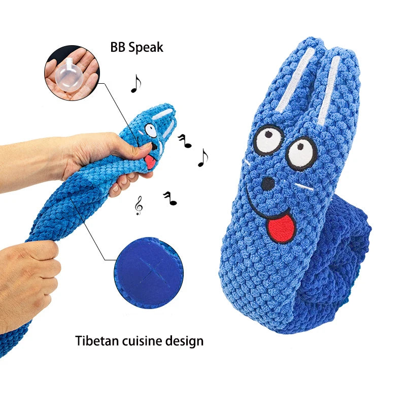 SnailSniff™ Plush Puzzle Feeder – Interactive Squeaky Toy for Dogs & Puppies
