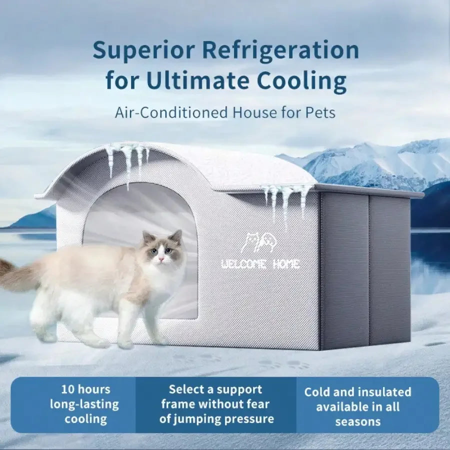 ChillPup™ Summer Cooling Pet House – Breathable Ice Bed for Cats & Small Do