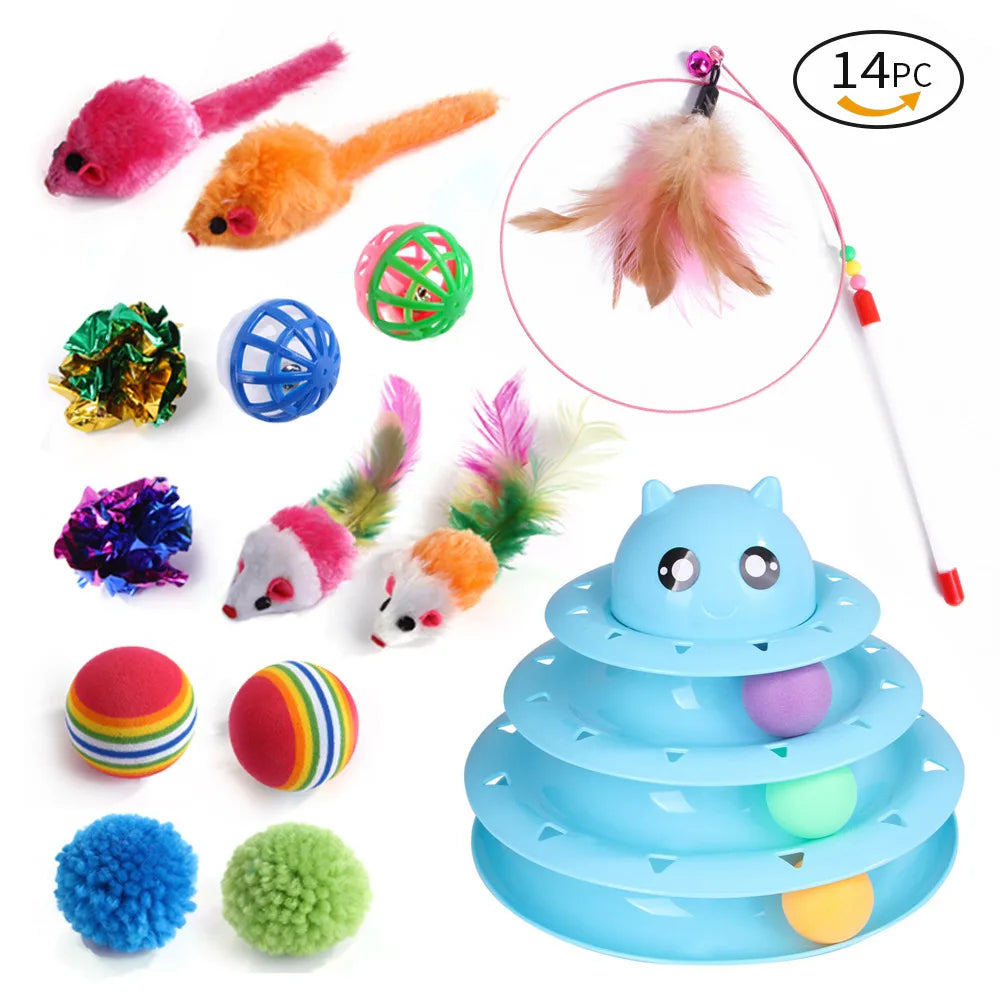 PurrPlay™ Cat Toy Set – Wands, Mice, Balls & More