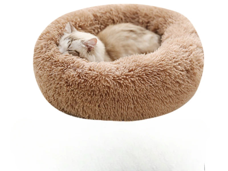 CozyCurl™ Winter Pet Nest – Plush, Washable Bed for Cats & Small Dogs