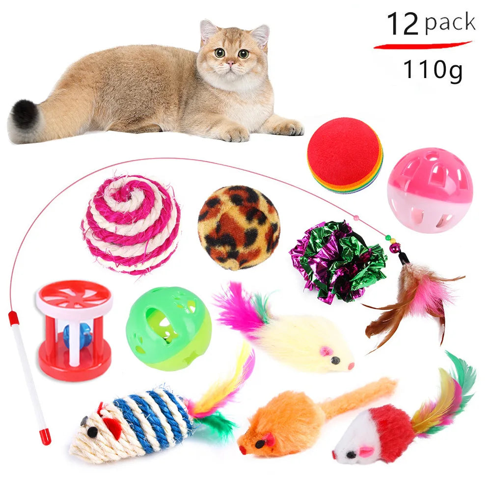 PurrPlay™ Cat Toy Set – Wands, Mice, Balls & More