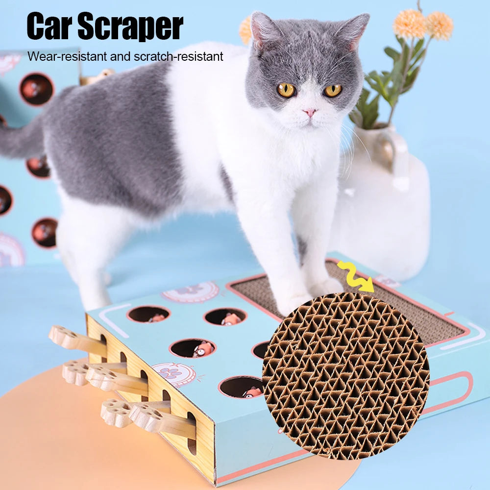Whack-A-Mouse™ Cat Game Box – 3-in-1 Interactive Maze, Scratcher & Hunt Toy