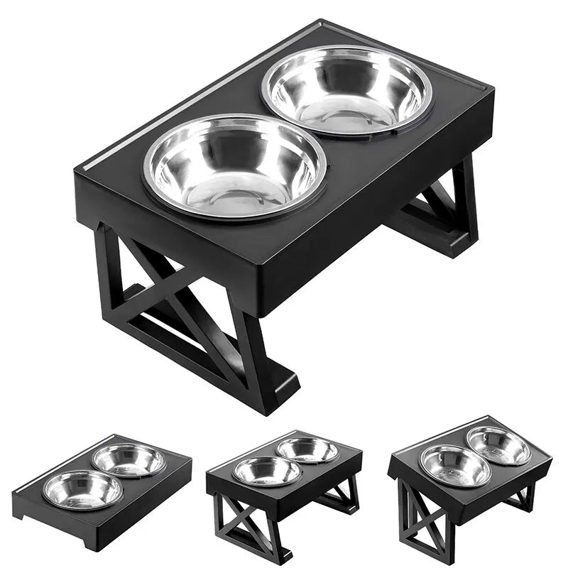 ElevateMate™ Adjustable Raised Dog Bowl Set