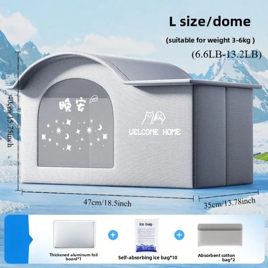 ChillPup™ Summer Cooling Pet House – Breathable Ice Bed for Cats & Small Do