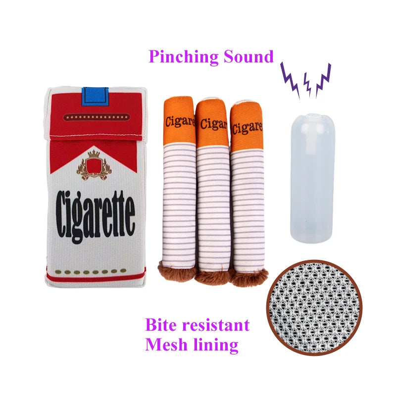 PuffPal™ Plush Cigar Squeak Toy – Funny Chew Toy for Dogs & Puppies