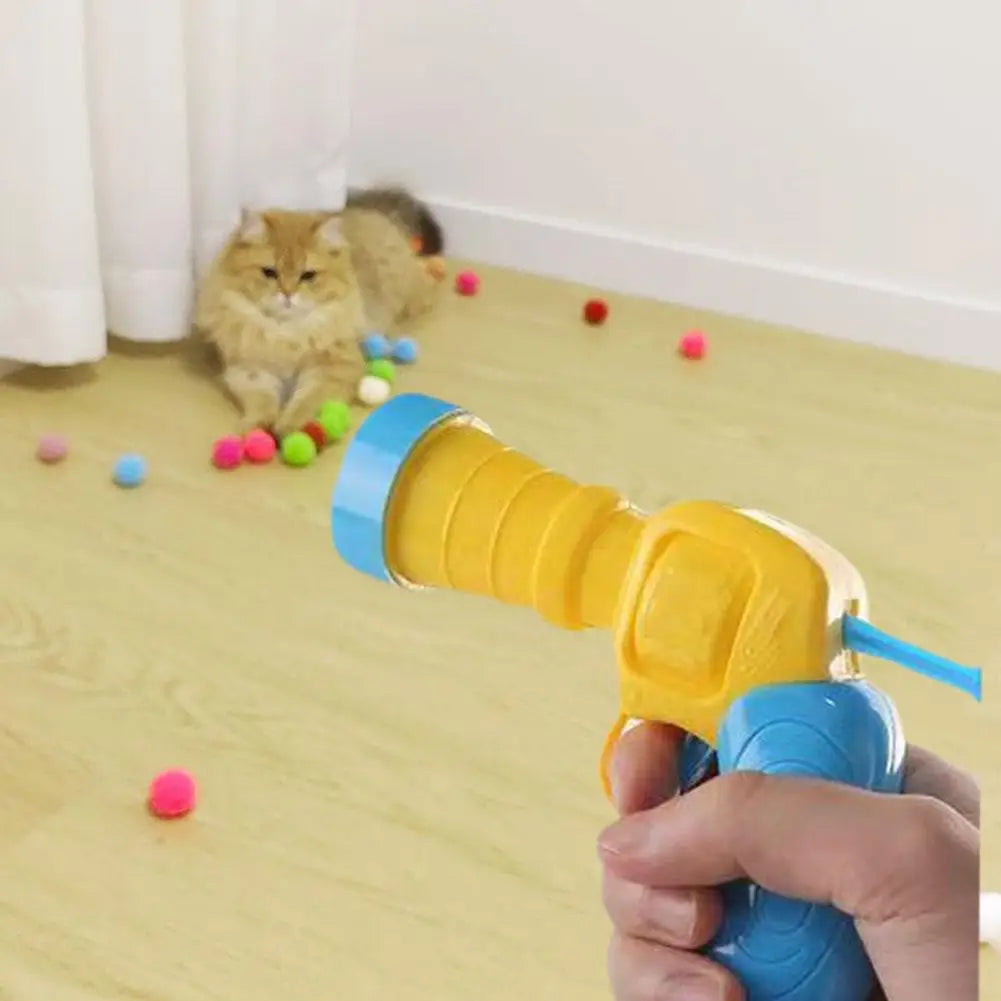 PawPult™ Plush Ball Launcher – Interactive Shooting Toy for Cats & Kittens
