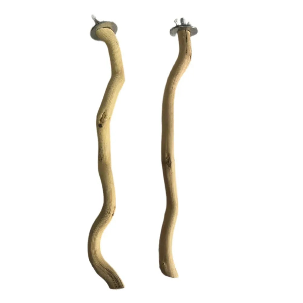 Natural Wooden Perch – Climbing & Paw-Grinding Stand for Birds