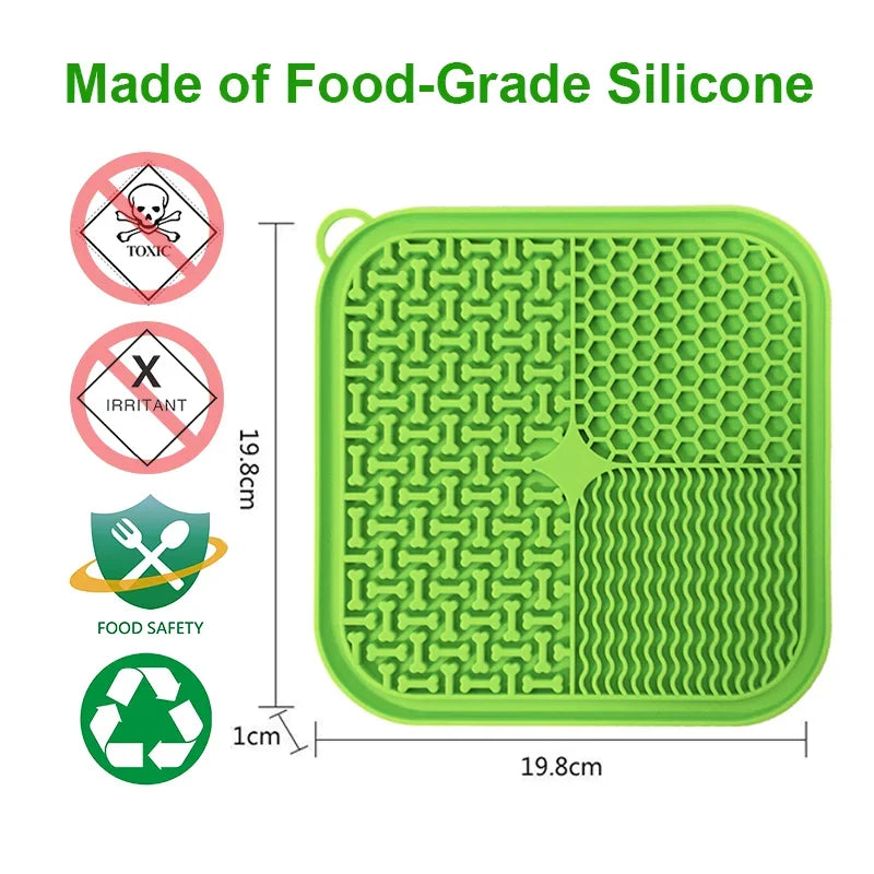 CalmiChew™ Licking Mat – Suction-Backed Slow Feeder for Dogs & Cats