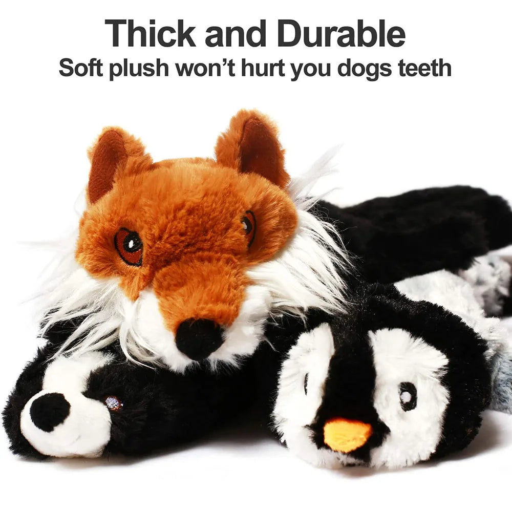 FlopTails™ Stuffing-Free Squeaky Toy – Crinkle & Chew Fun for Dogs