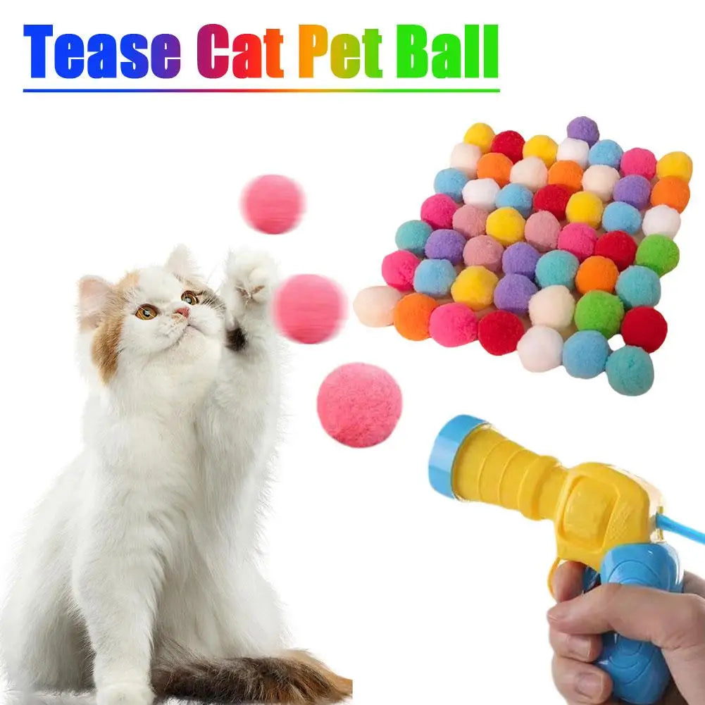 PawPult™ Plush Ball Launcher – Interactive Shooting Toy for Cats & Kittens
