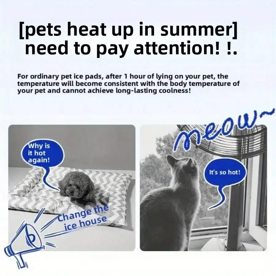 ChillPup™ Summer Cooling Pet House – Breathable Ice Bed for Cats & Small Do