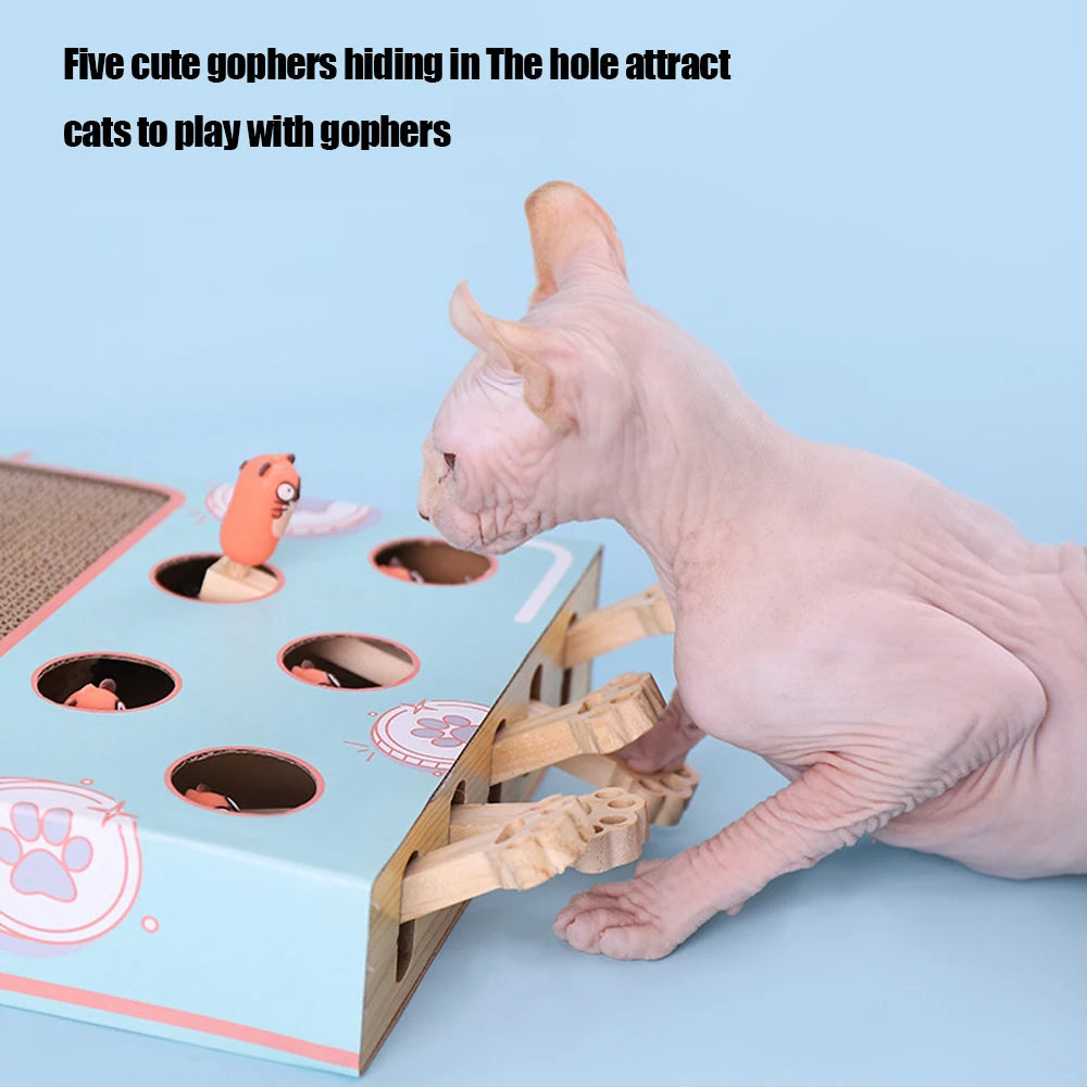 Whack-A-Mouse™ Cat Game Box – 3-in-1 Interactive Maze, Scratcher & Hunt Toy