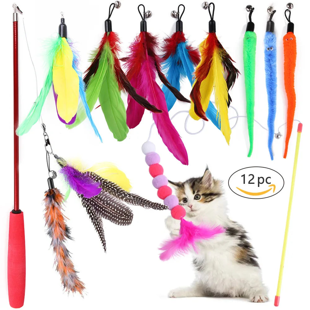 PurrPlay™ Cat Toy Set – Wands, Mice, Balls & More