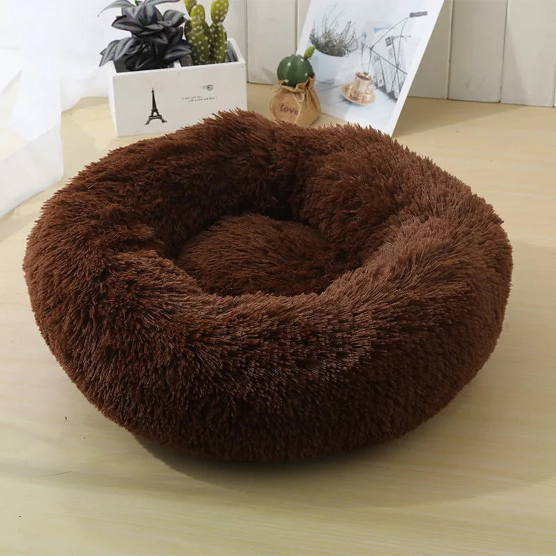 CozyCurl™ Winter Pet Nest – Plush, Washable Bed for Cats & Small Dogs
