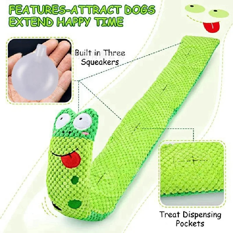 SnailSniff™ Plush Puzzle Feeder – Interactive Squeaky Toy for Dogs & Puppies