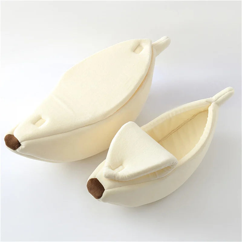 NanaNap™ Banana Cat Bed – Soft & Silly Hideaway for Cats & Small Pets