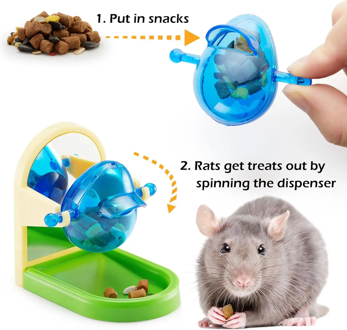 Smart Snacker Foraging Puzzle – Enrichment Toy for Rats & Small Pets