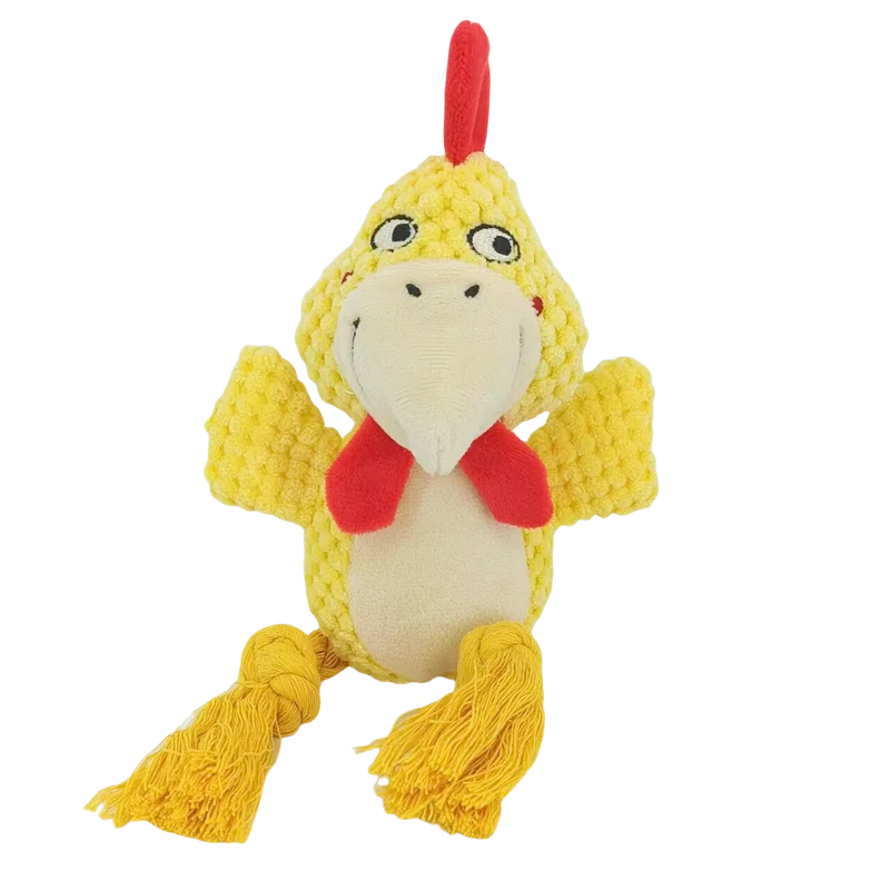 RopePals™ Plush Animal Toy Collection – Squeaky Chew Friends for Dogs & Puppies
