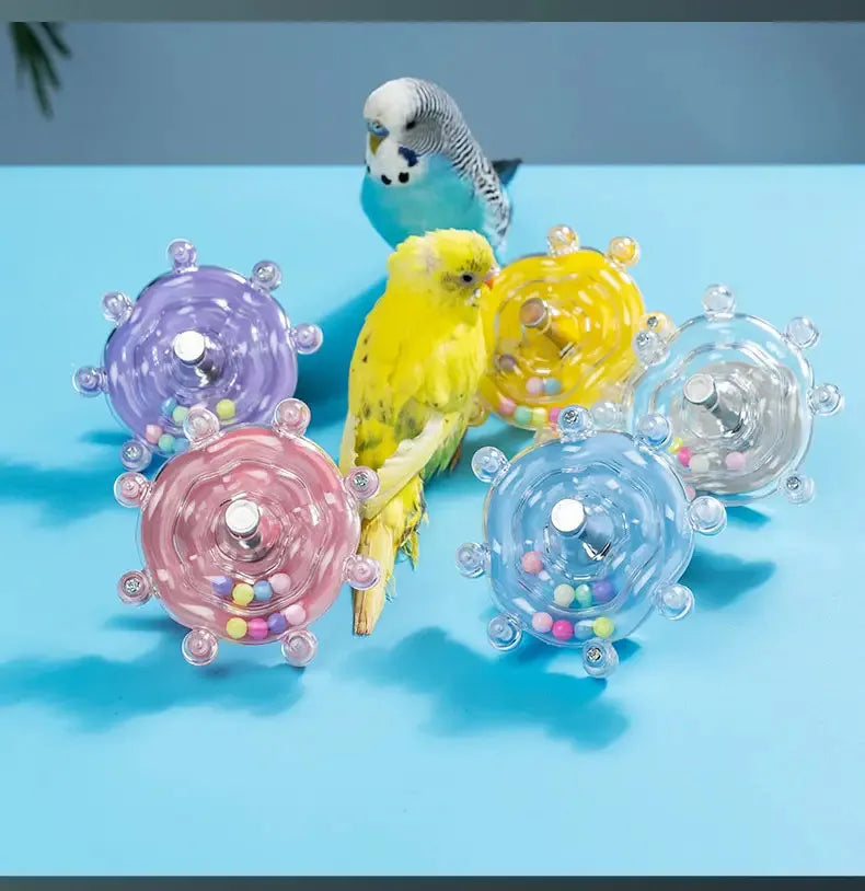 SpinFeast™ Treat Dispenser – Rotating Foraging Toy for Parrots