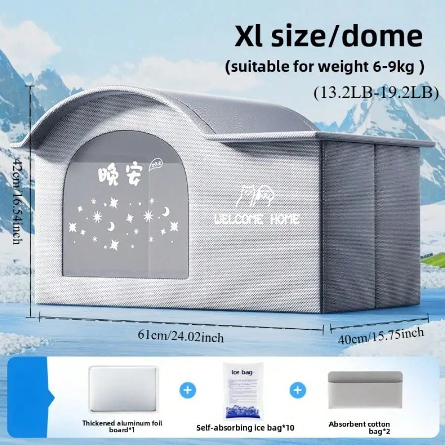 ChillPup™ Summer Cooling Pet House – Breathable Ice Bed for Cats & Small Do