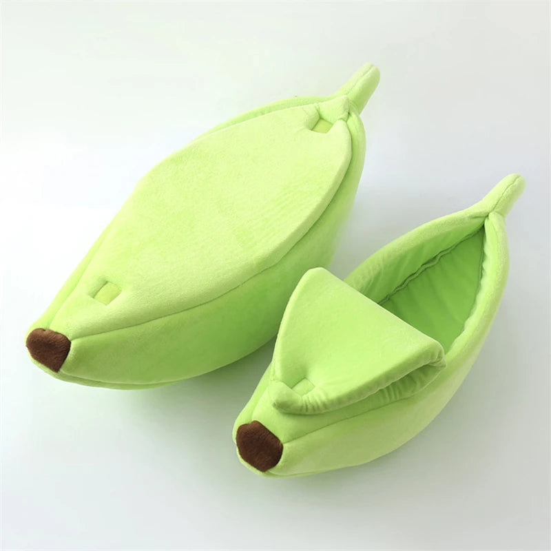 NanaNap™ Banana Cat Bed – Soft & Silly Hideaway for Cats & Small Pets
