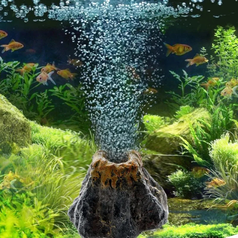 AquaBlast™ Volcano Air Bubble Stone – Decoration for Aquariums