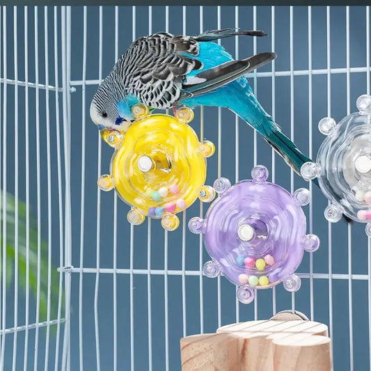 SpinFeast™ Treat Dispenser – Rotating Foraging Toy for Parrots