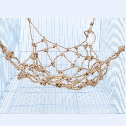 CloudClimb™ Rope Swing & Climbing Net – Hanging Play Gym for Birds & Small Pets