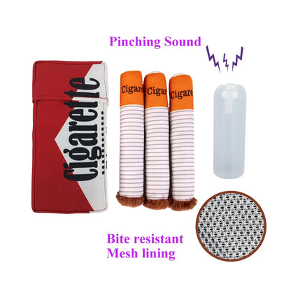 PuffPal™ Plush Cigar Squeak Toy – Funny Chew Toy for Dogs & Puppies
