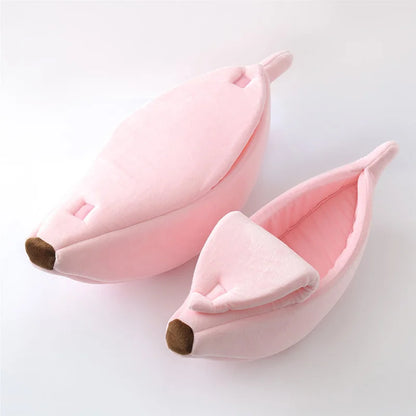 NanaNap™ Banana Cat Bed – Soft & Silly Hideaway for Cats & Small Pets