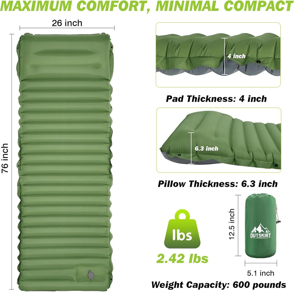 NimbusPad - 4" Quick-Inflating Sleeping Mat