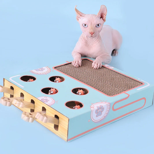 Whack-A-Mouse™ Cat Game Box – 3-in-1 Interactive Maze, Scratcher & Hunt Toy