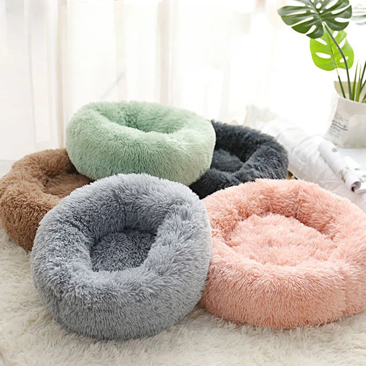 CozyCurl™ Winter Pet Nest – Plush, Washable Bed for Cats & Small Dogs