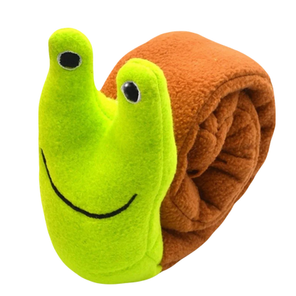 SnailSniff™ Plush Puzzle Feeder – Interactive Squeaky Toy for Dogs & Puppies