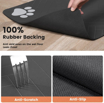 CleanPaws™ Waterproof Feeding Mat – Non-Slip Placemat for Dogs & Cats
