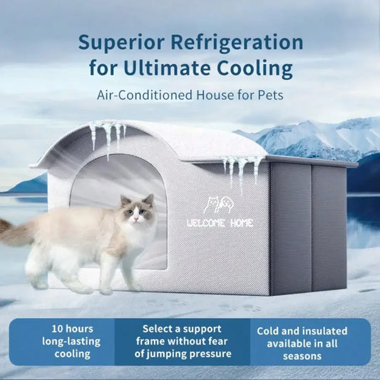 ChillPup™ Summer Cooling Pet House – Breathable Ice Bed for Cats & Small Do