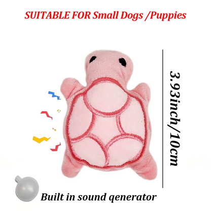 Tiny Turtle™ Squeaky Plush – Teething Toy for Puppies & Small Dogs
